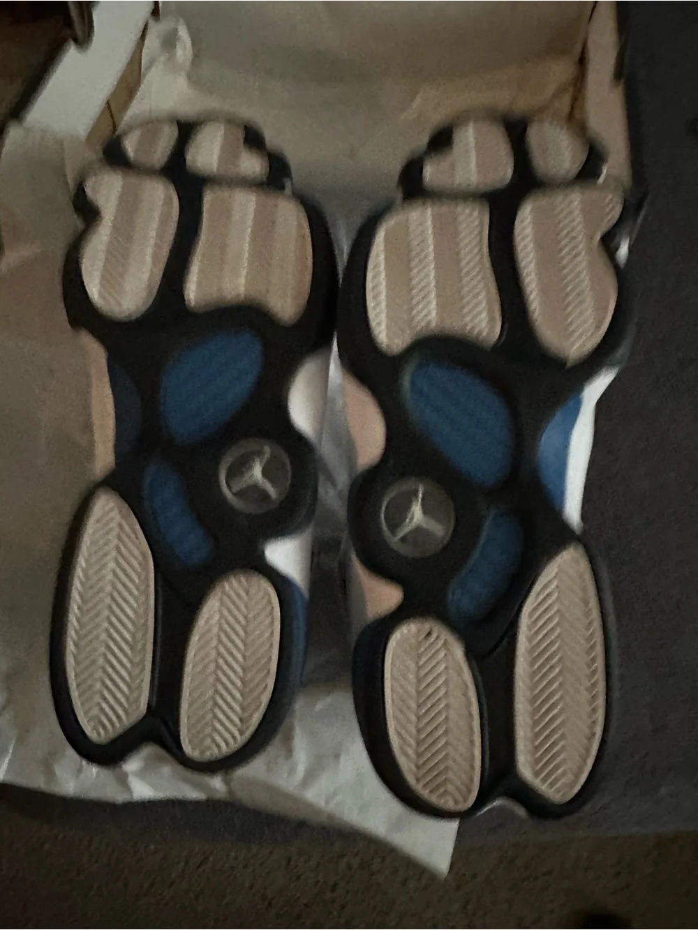 Jordan Men's Blue and Black 6 rings Sneakers